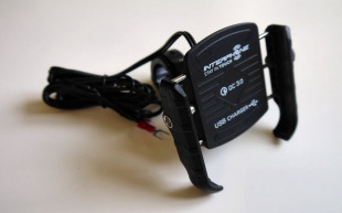Алюминиевый держатель на руль (мото краб ) с USB